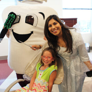 dental students with child