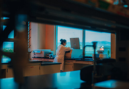 Woman working in a lab