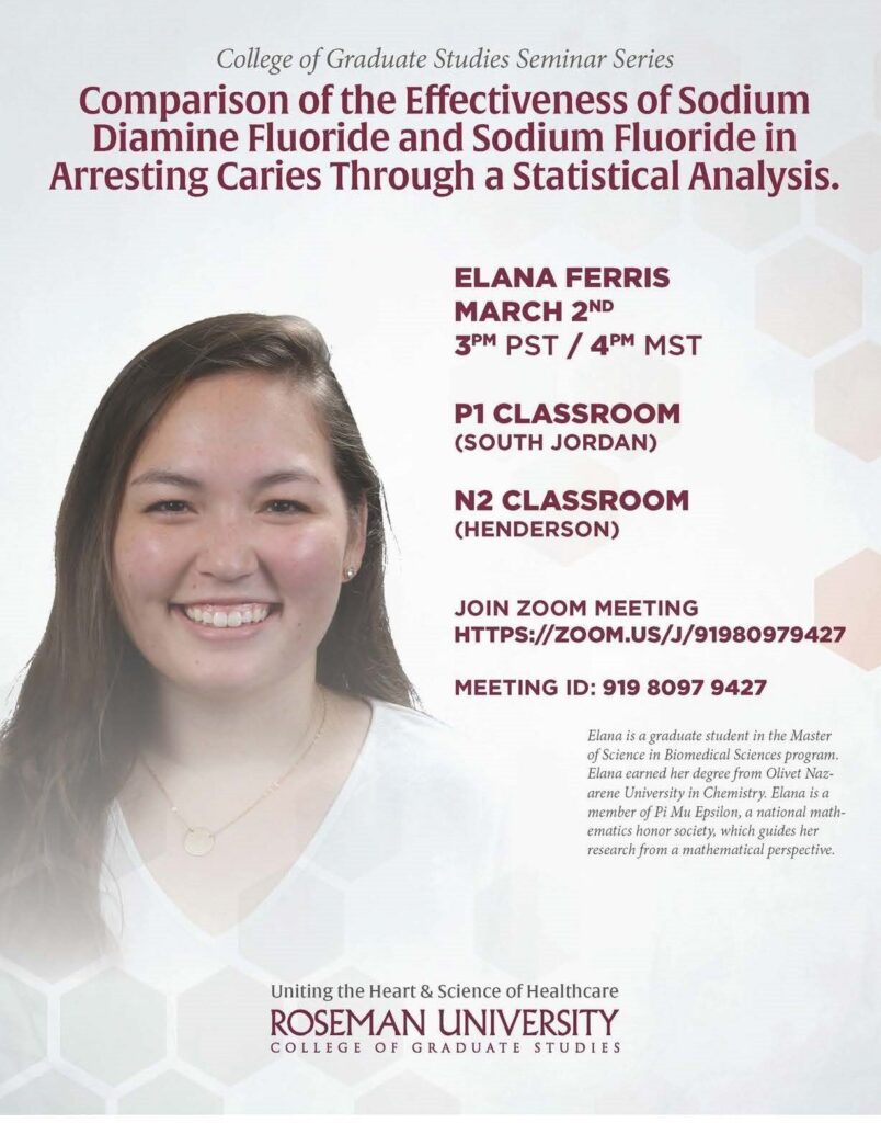 College of Graduate Studies Seminar Series Roseman University