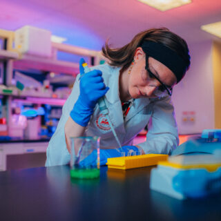 Woman working in a lab