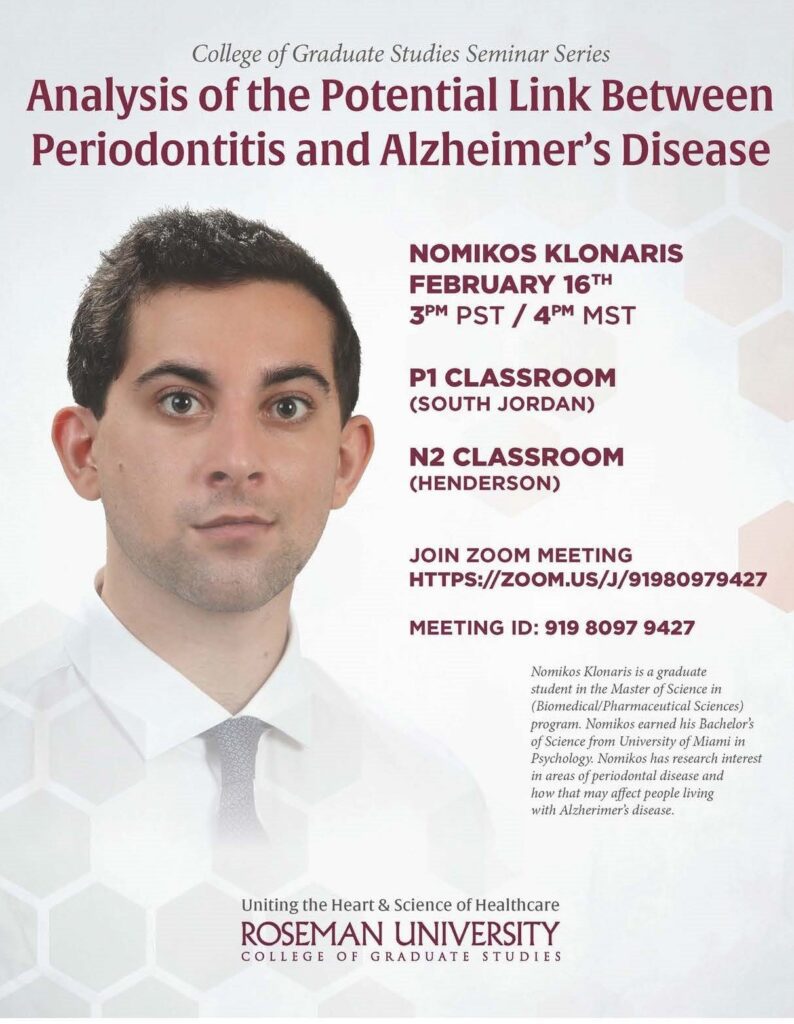 College of Graduate Studies Seminar Series Roseman University