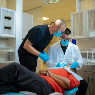 Dental work being done on a patient