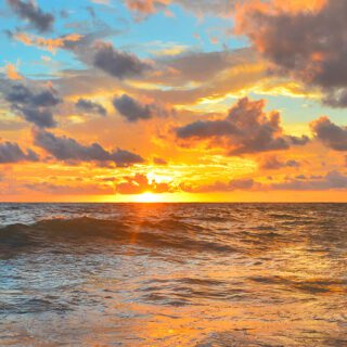 sunset at sea