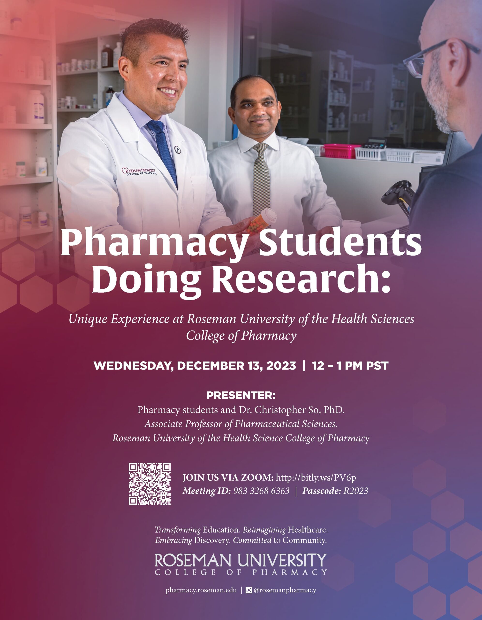 Pharmacy Students Doing Research seminar