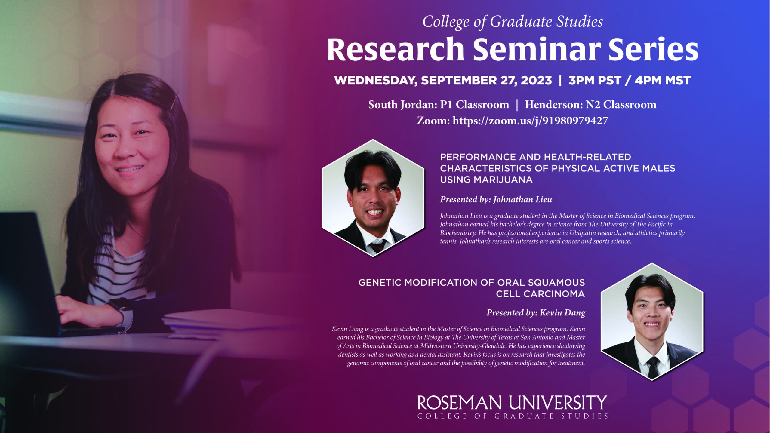 Roseman University College of Graduate Studies Research Seminar Series