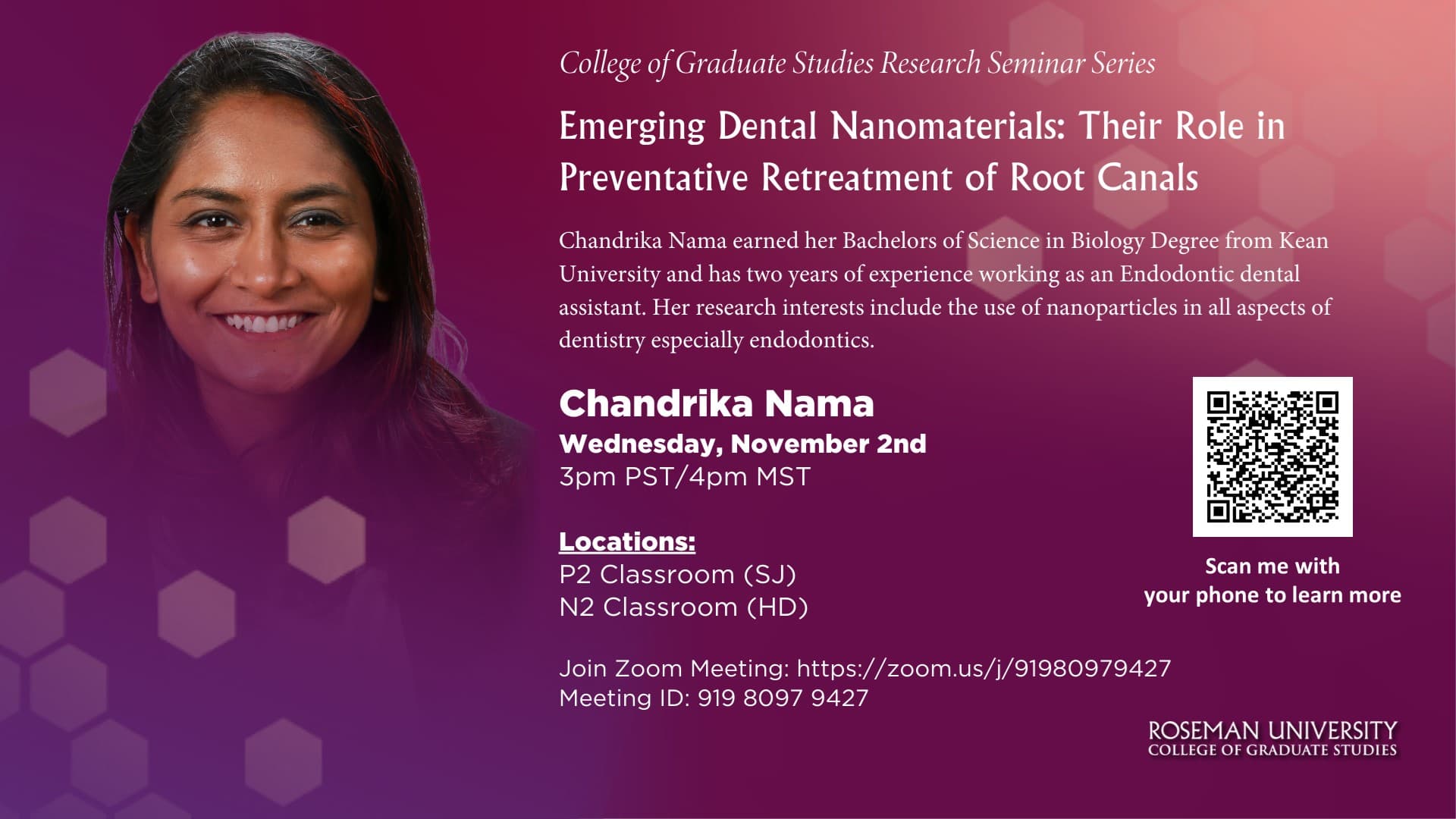 Emerging Dental Nanomaterials: The Role in Preventative Retreatment of Root Canals seminar