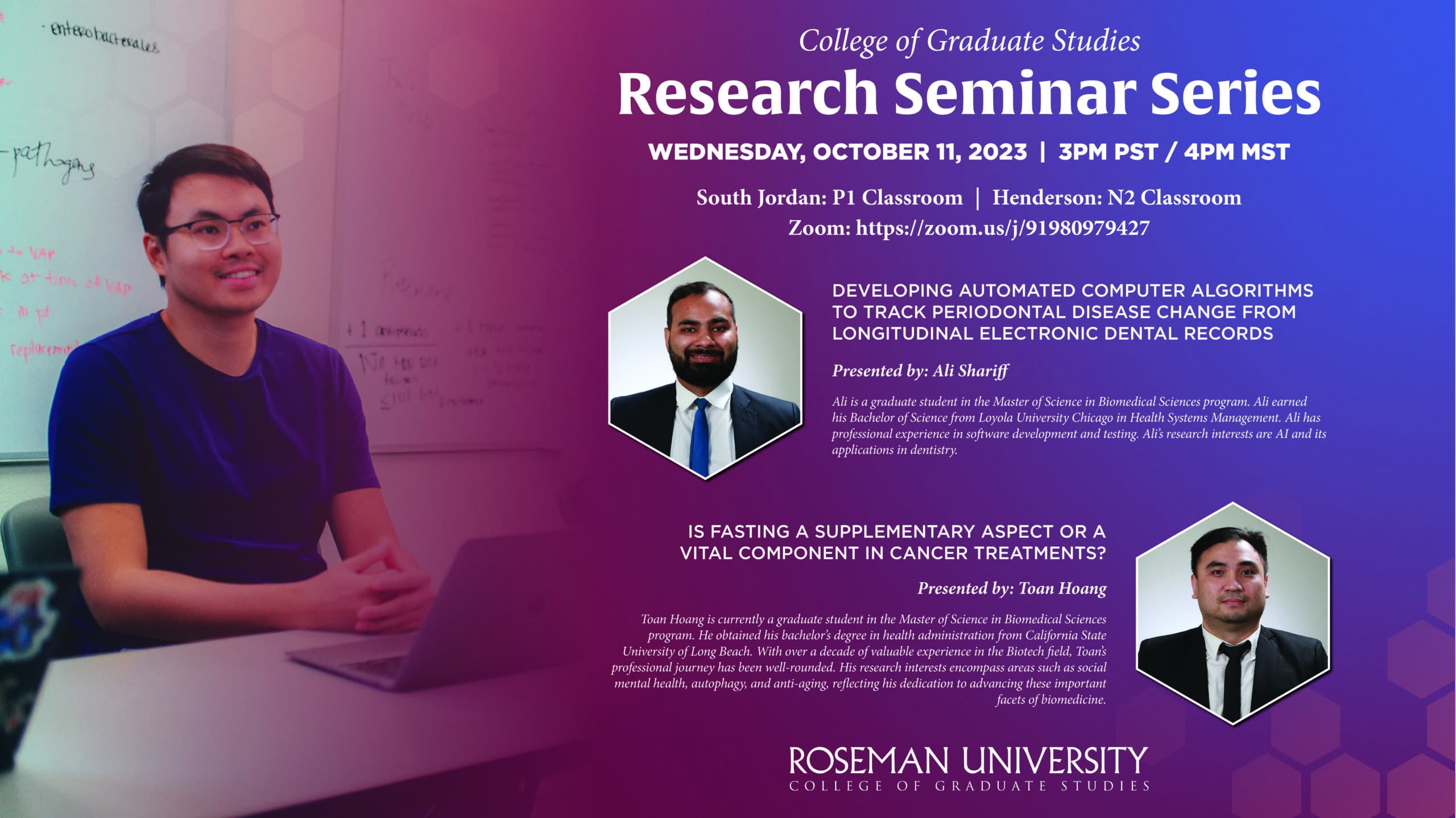 Roseman University College of Graduate Studies Research Seminar Series