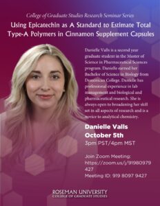 Using Epicatechin as a Standard to Estimate Total Type-A Polymers in Cinnamon Supplement Capsules seminar
