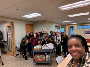 Roseman University College of Medicine’s Office of Equity, Inclusion, and Belonging doing volunteer work