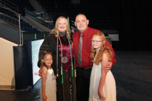 Dr. Beckstrom at her graduation ceremony