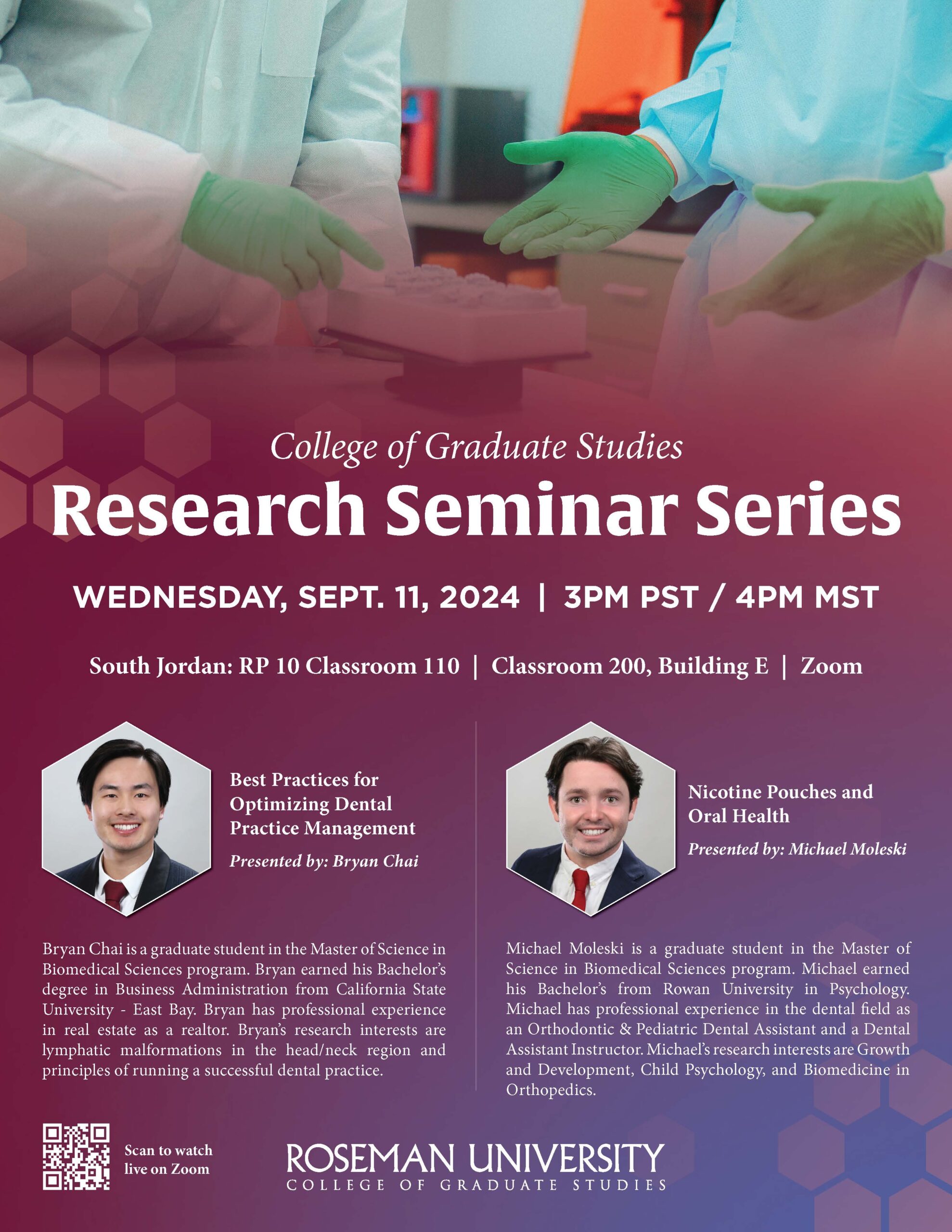 Roseman University College of Graduate Studies Research Seminar Series