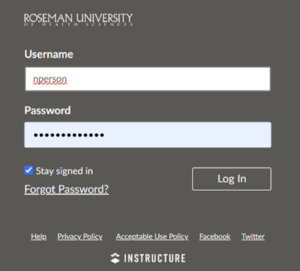 Roseman University Canvas login