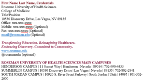 Roseman University email credentials
