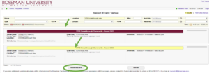 Roseman University FacilitiesLink screenshot