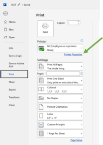 Roseman University printing guide