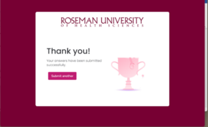 Roseman University branding request screenshot