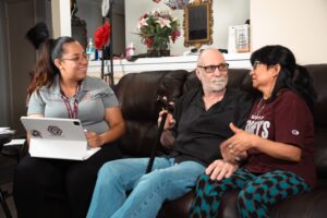 Genesis community worker and client