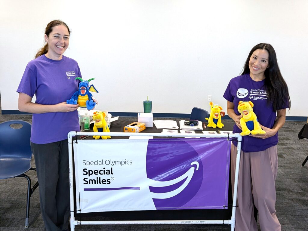 Dr. Alice Chen and Dr. Civon Gewelber provide dental care for children at Special Smiles event in Las Vegas, Nevada.