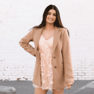 smiling dark haired women