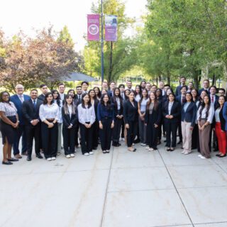 graduate studies students at orientation