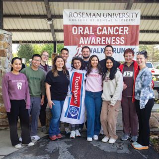 students at oral cancer run