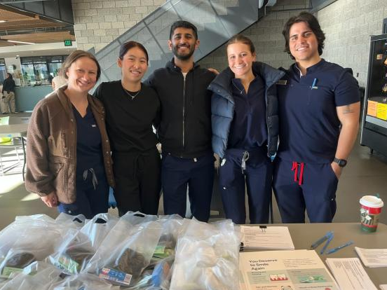 Dental students provide oral hygiene kits at the Road Home Shelter